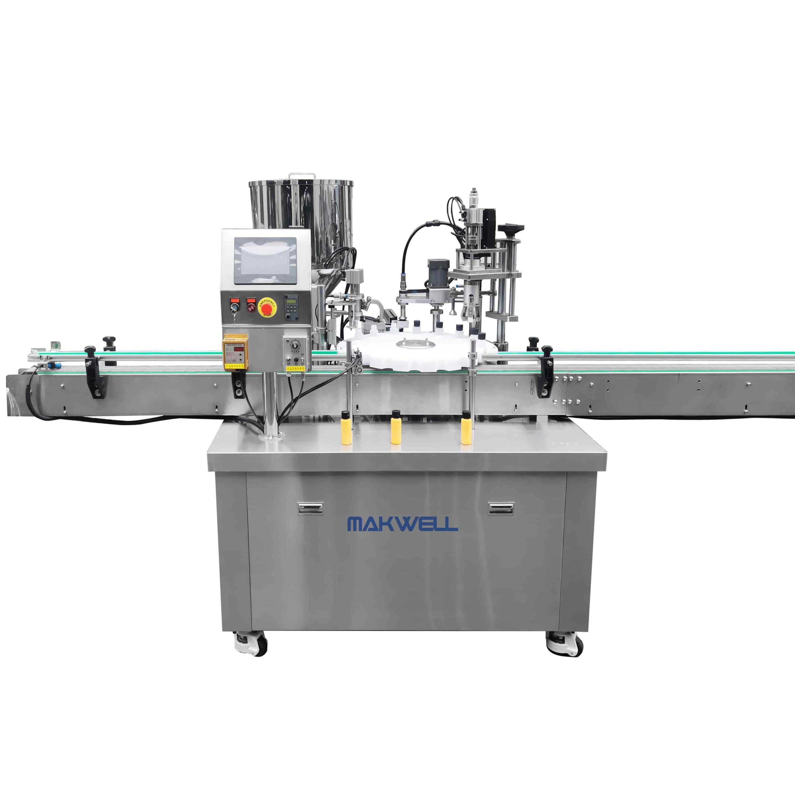 Monoblock liquid filling and capping machine