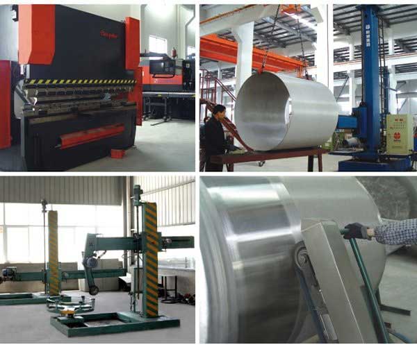 Plate bending and polishing for stainless steel filling machines