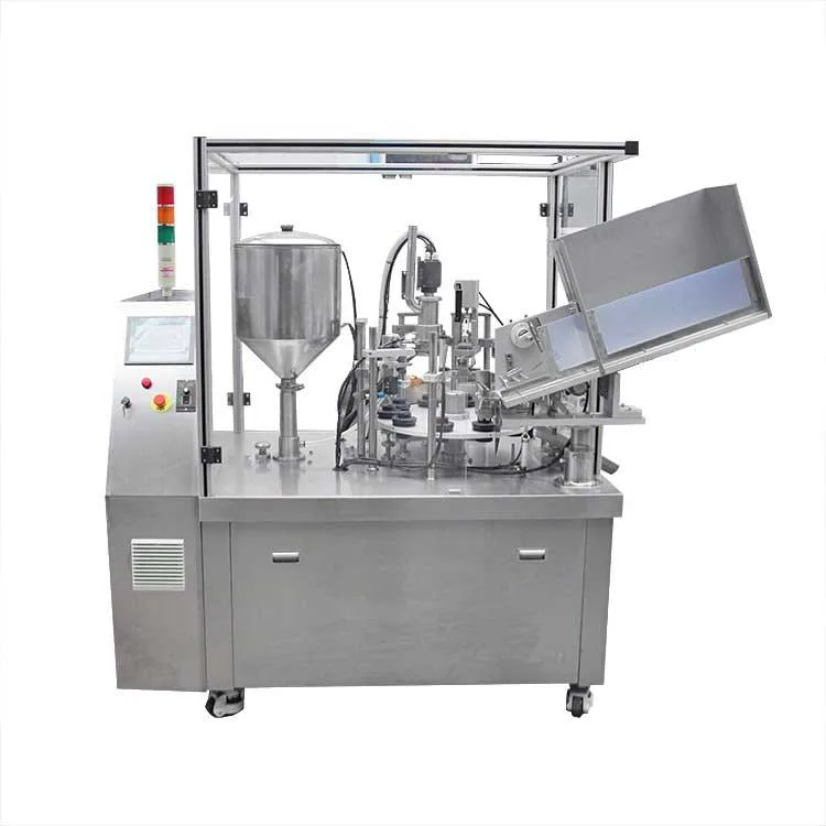 Plastic and aluminum tube filling and sealing machine